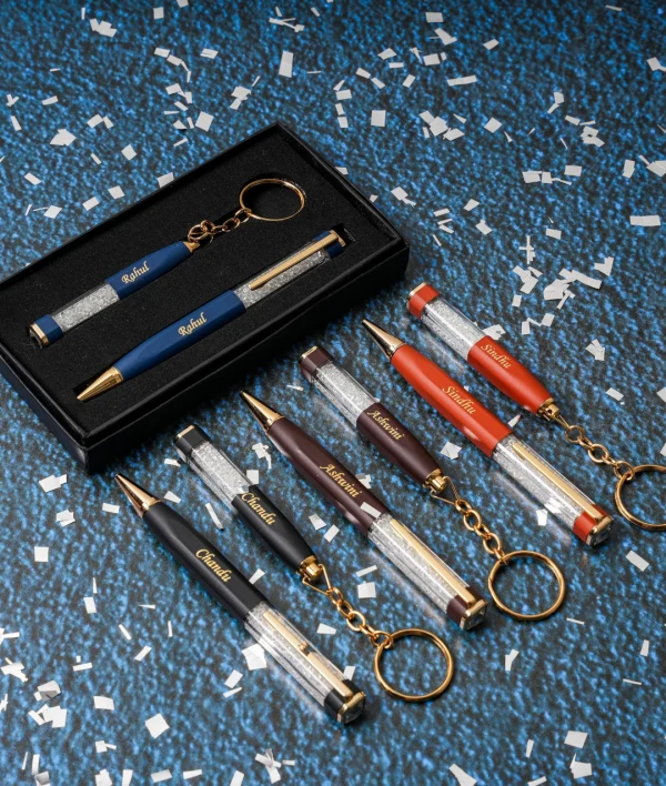 Diamond Cubic Pen Keychain Set - Image 2